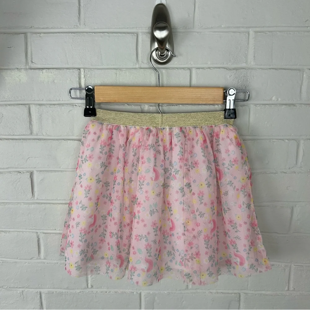 Carter’s Girls Floral Unicorn Tulle Tutu Skirt Size 6/6X